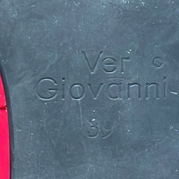 Ver Giovanni red leather & black patent leather Italian classic pumps size 39 - Picture 9 of 9